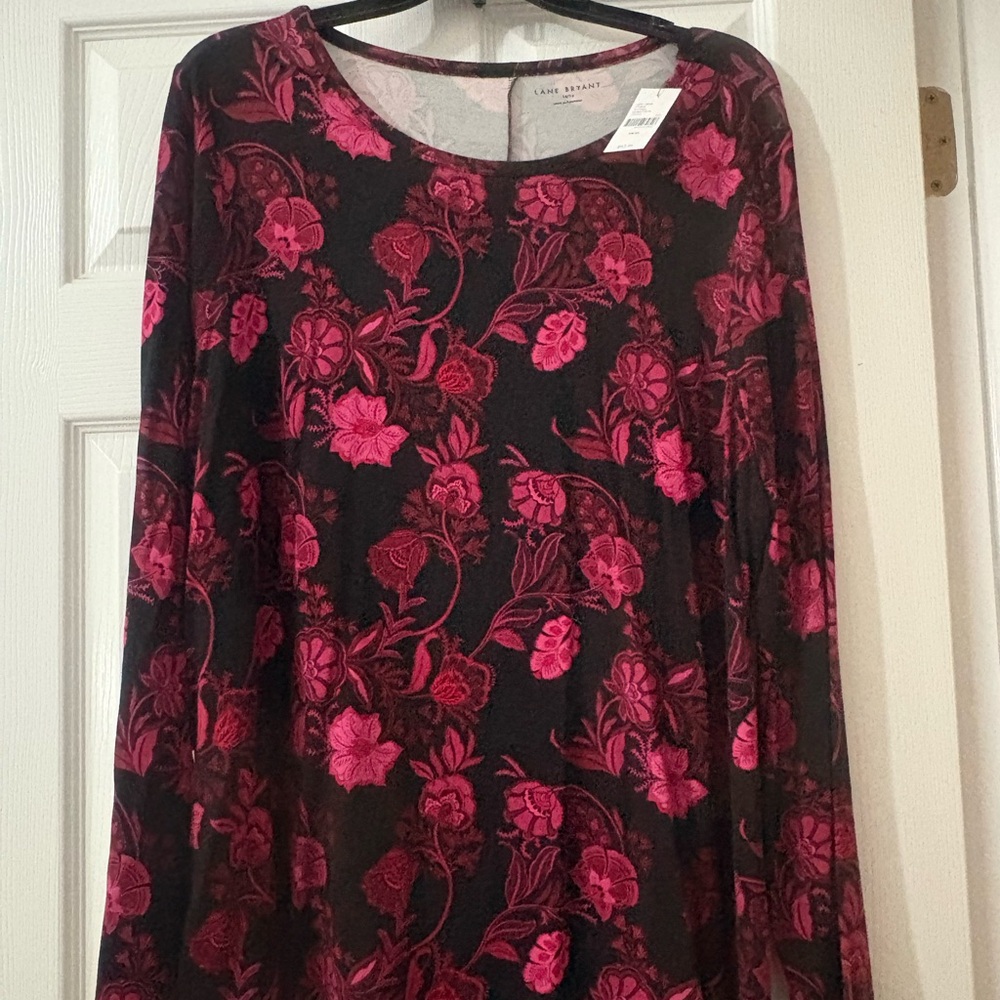 Lane Bryant 3/4 sleeve blouse size 14/16 NWT Pink Floral